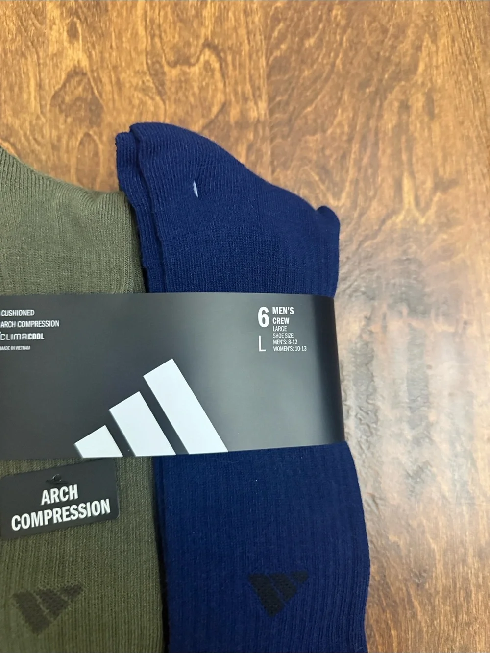 Adidas Men’s Arch Compression Crew Socks 6 pack